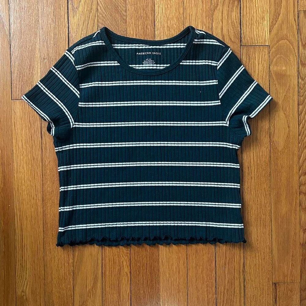 American-eagle-outfitters Women's Green and Blue Crop-top